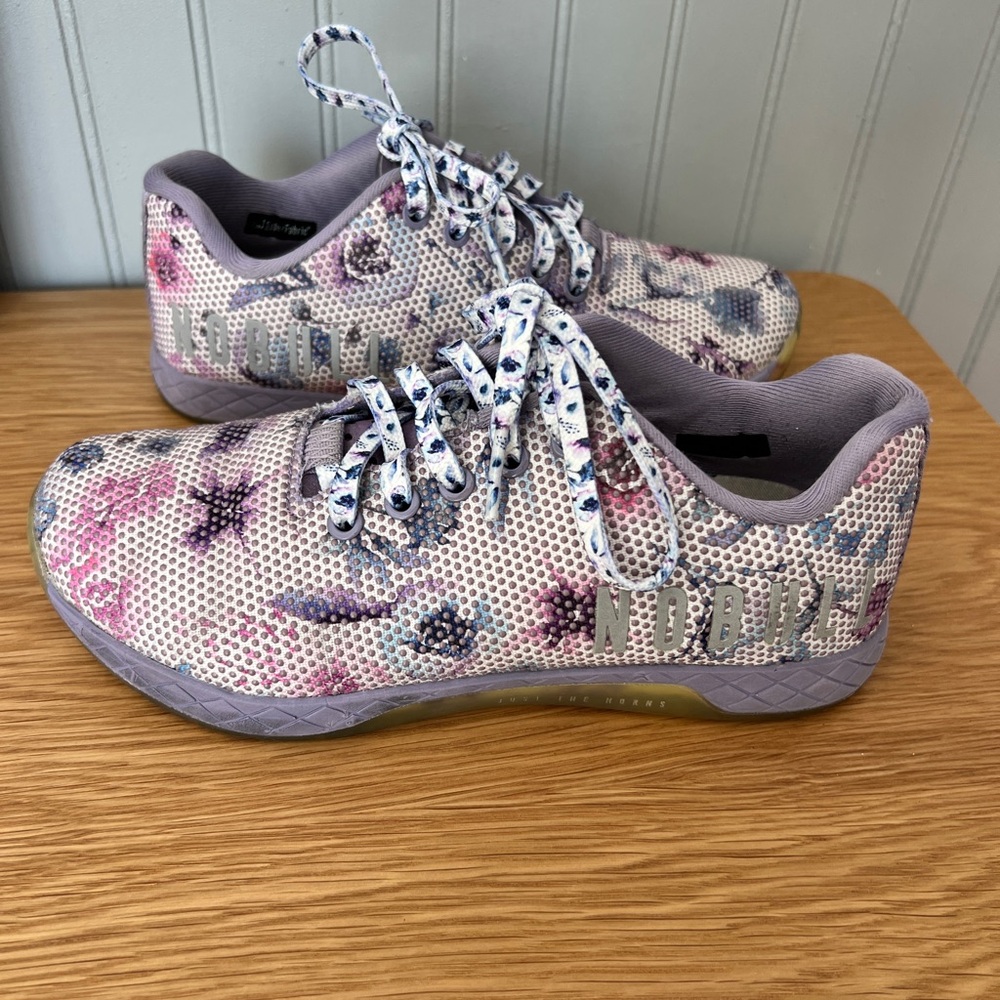 NOBULL Floral White Lavender Athletic Trainers